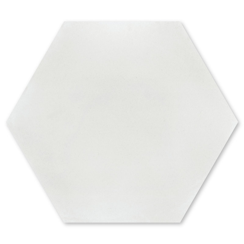 Carreau de ciment uni 8 po x 9 po Hex