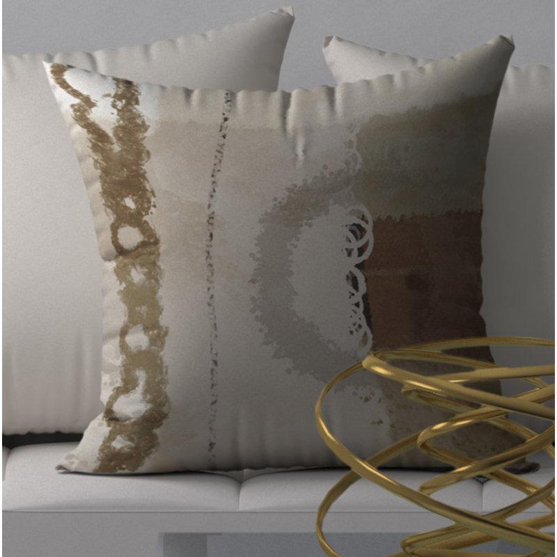 Abstract Reversible Throw Pillow, 24" x 24"