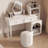 Makeup Vanity with Light mirror,2 drawers