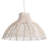 15"W 1-Light White Painted Rattan Pendant