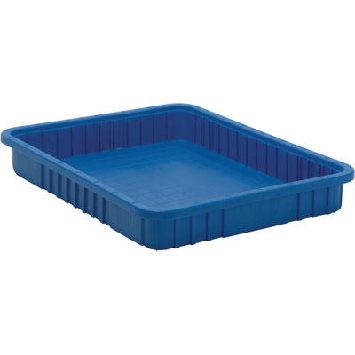 Dividable Grid Container, 22-1/2"L x 17-1/2"W x 3"H, case of 6