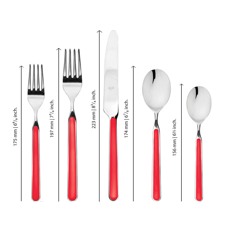 Fantasia Place Set 5 Pcs, Red
