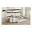 Lit simple superposé simple avec lit gigogne simple, rangement et bureau, blanc et noyer-202275231