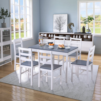 Metoyer Pine Solid Wood Dining Set