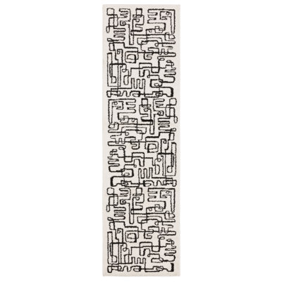 Tapis beige / noir moderne Hennings