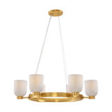 Isla Blanca 6-Light Chandelier in Warm Brass by Breegan Jane
