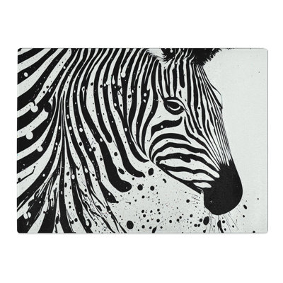 Zebra  Glass Chopping Board