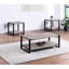 Table basse rustique brune avec espace de rangement, mobilier rectangulaire en bois pour tablette, salon élégant