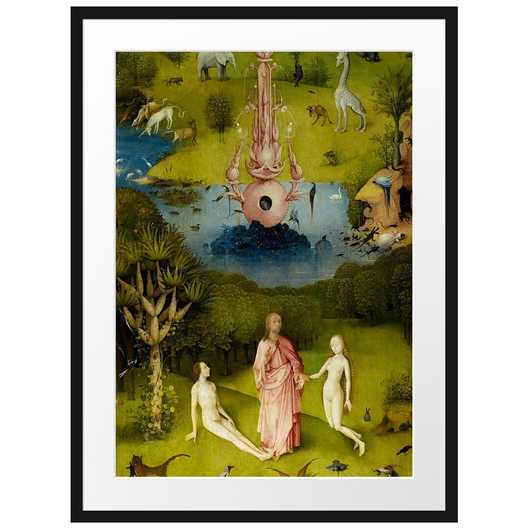 Gerahmter Kunstdruck The Garden of Delights I von Hieronymus Bosch