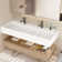 47.2" L X 18.9" W X 5.9" D Wall-Mount Bathroom Sink In Matte White Solid Surface Material SWBS17WH-4719