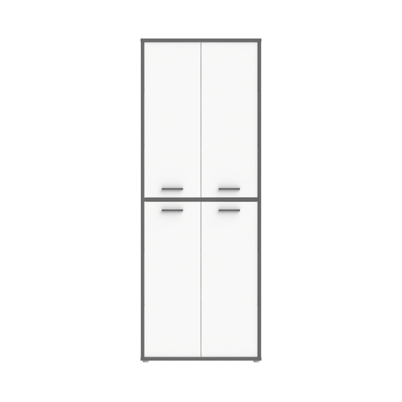 Bibeau 4 Door Manufactured Wood Wardrobe
