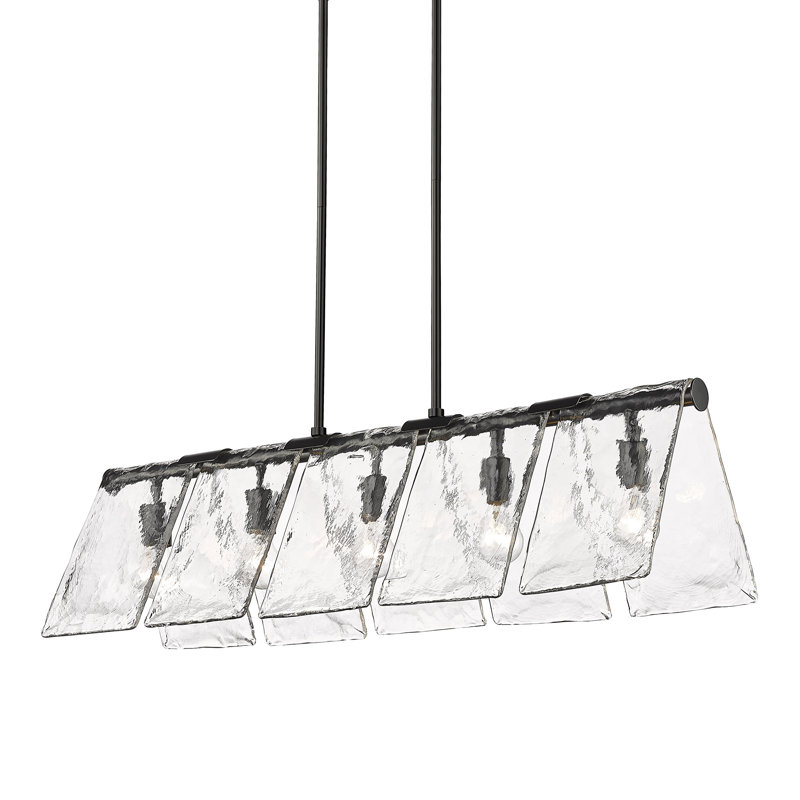 5 - Light Kitchen Island Pendant, Matte Black
