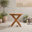 Table de bout d'extérieur ajustable pliable en bois d'acacia, sans assemblage requis