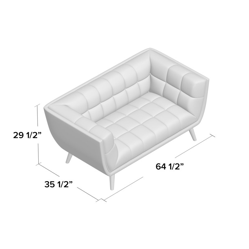 Causeuse en tissu Bestow, Bleu
