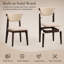  Chaise de salle à manger moderne en bois massif, chaise d'appoint rembourrée avec dossier roulé courbé, chaises de cuisine et de salle à manger de style Mid-Century-1325049365