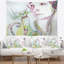 Jolie fille avec tapisserie chat Abstract-28505818