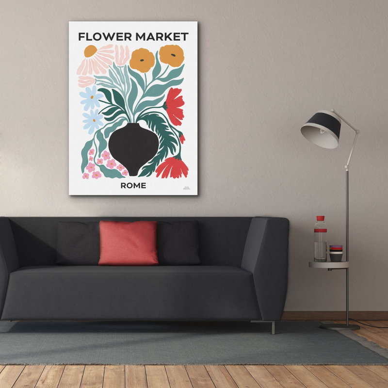 «Flower Market 6» par Laura Marshall, art mural sur toile, H 54 po x l 40 po x P 1,5 po