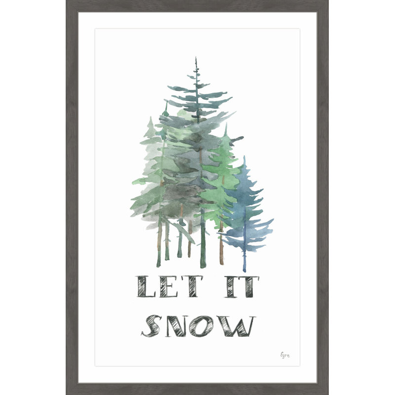 «Let It Snow II» par Eyre Tarney - Reproduction d'art textuel sur cadre photo, 30 po x 20 po