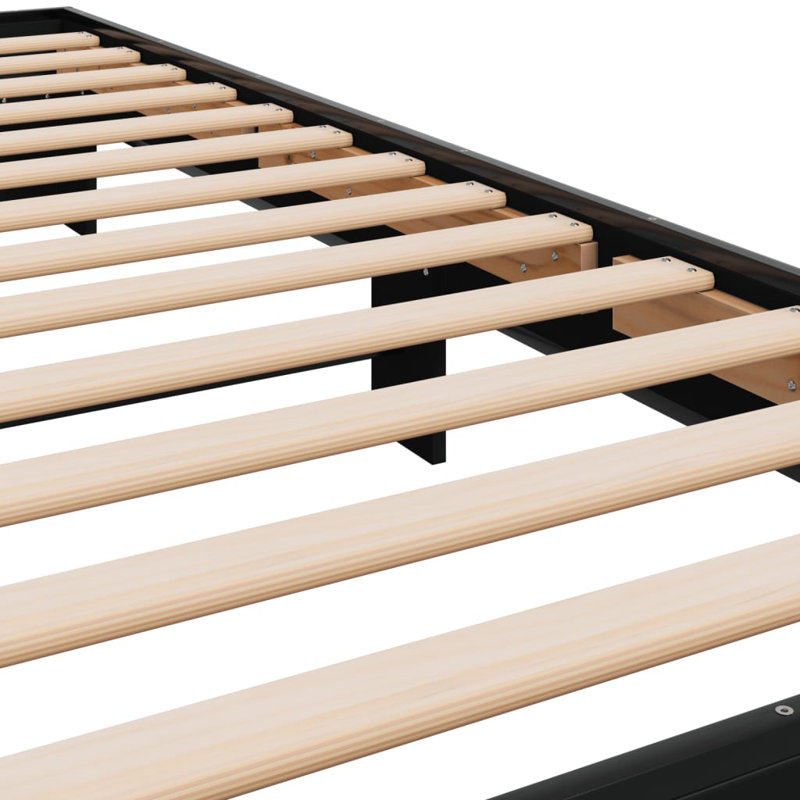Otylie Bed Frame, Black, UK Small Single - DE 75 x 190 cm