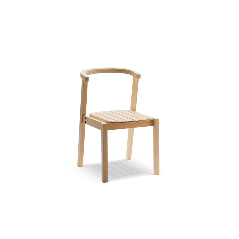 Calme Jardin Patio Dining Side Chair, Ash Tree