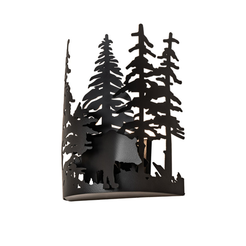 Bear Through the Trees 1 - Light Flush Mounted Sconce