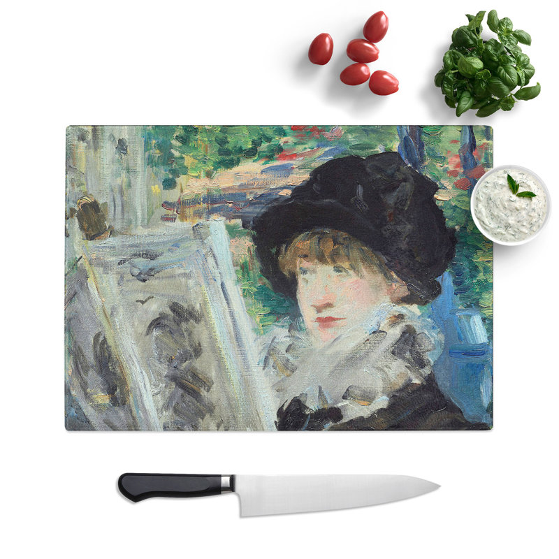 Woman Reading by Edouard Manet Chopping Board, 0.4cm H x 28.5cm W x 39cm L