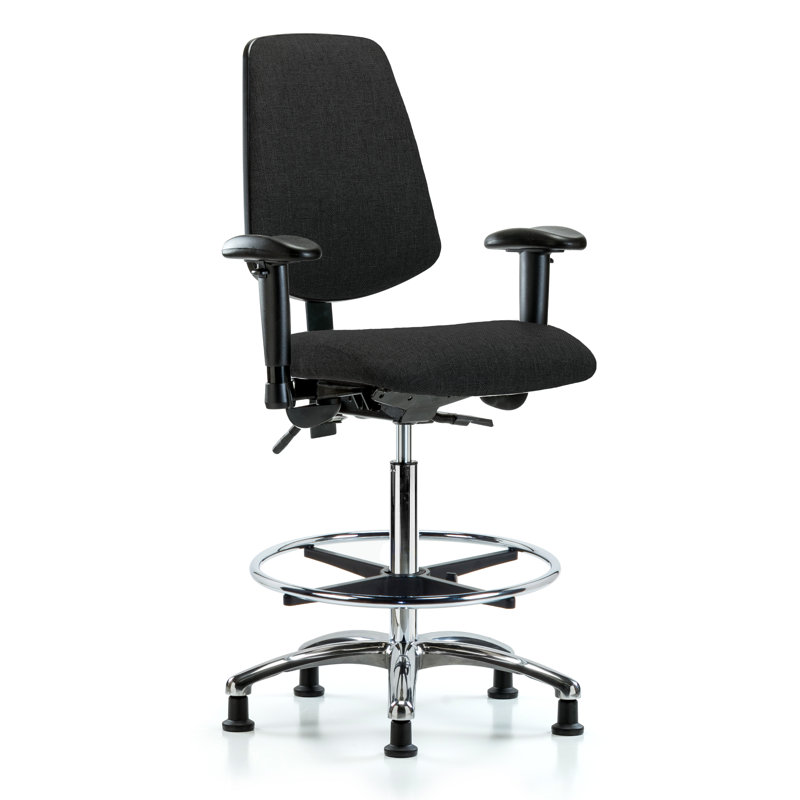 Task Chair, Black, Glides, Yes