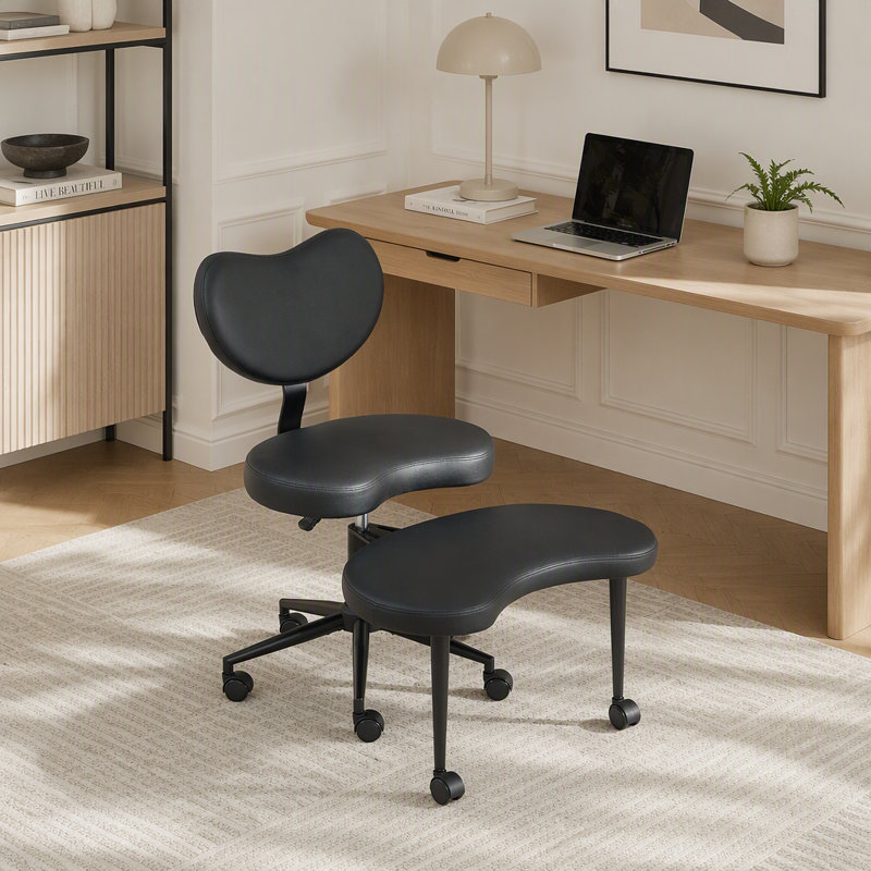 Chaise de méditation Plus, chaise à pieds croisés avec roulettes, chaise TDAH, chaise de bureau Criss