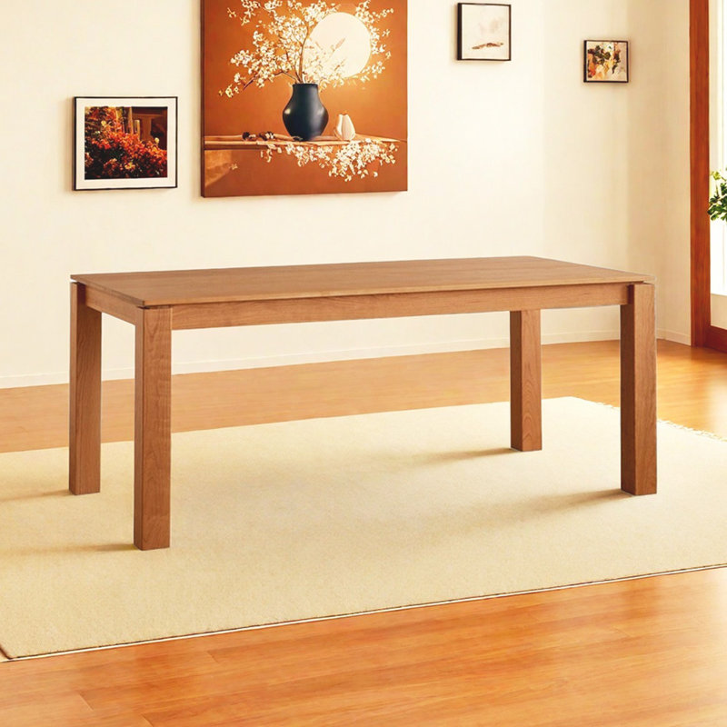 Steady and elegant solid wood dining table, 29.52"H x 62.99"L x 31.49"W