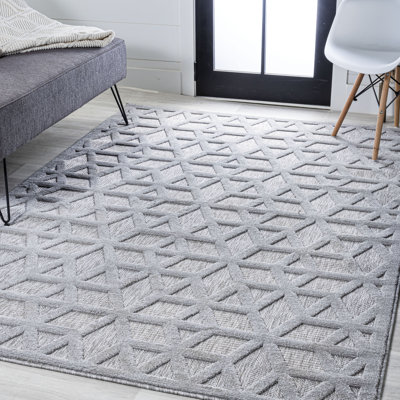 Tapis intérieur / extérieur gris clair Raeshelle