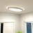 32-Inch Oval Double Ring LED Ceiling Light - 35W Dimmable Flush Mount