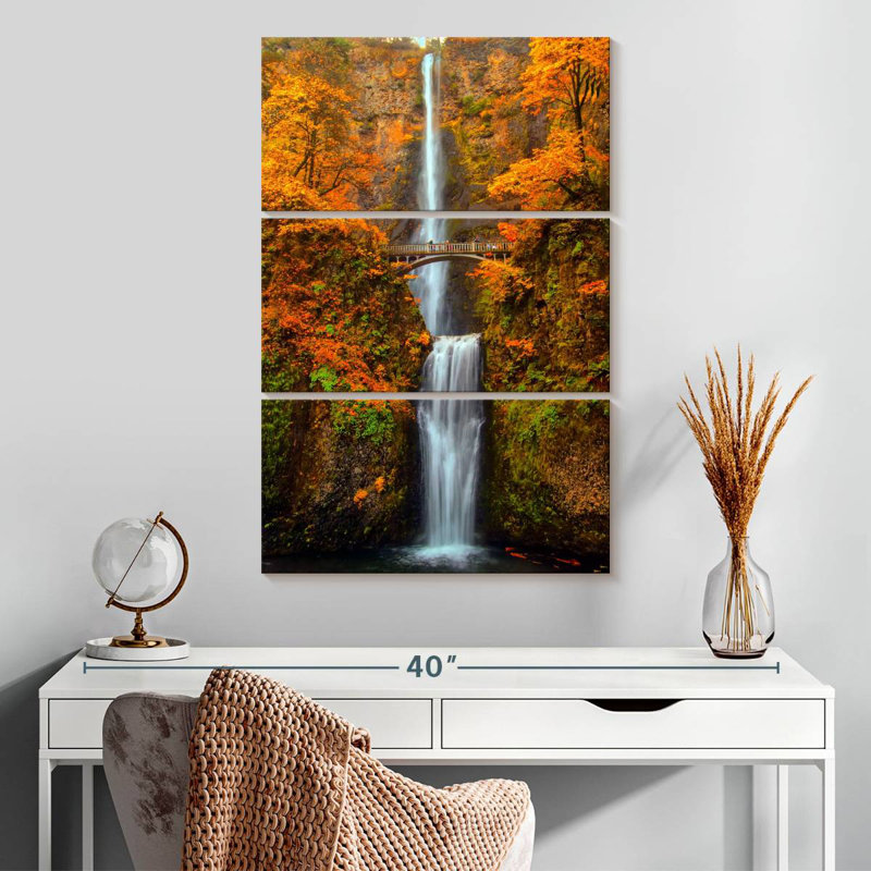 Cascade d'Alvord Multnomah en automne, H 32 po x l 20 po