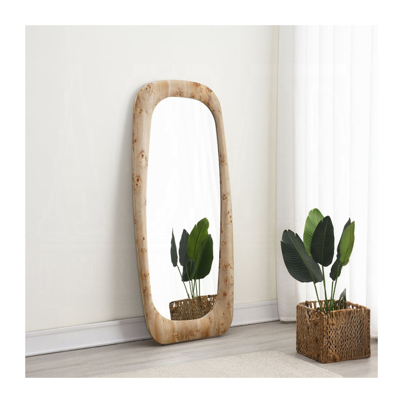 Miroir de plancher Mollett, Bois de chêne