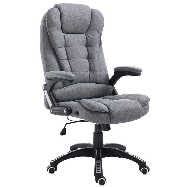 Symple Stuff Marable Fabric Executive Chair with Headrest, Grey