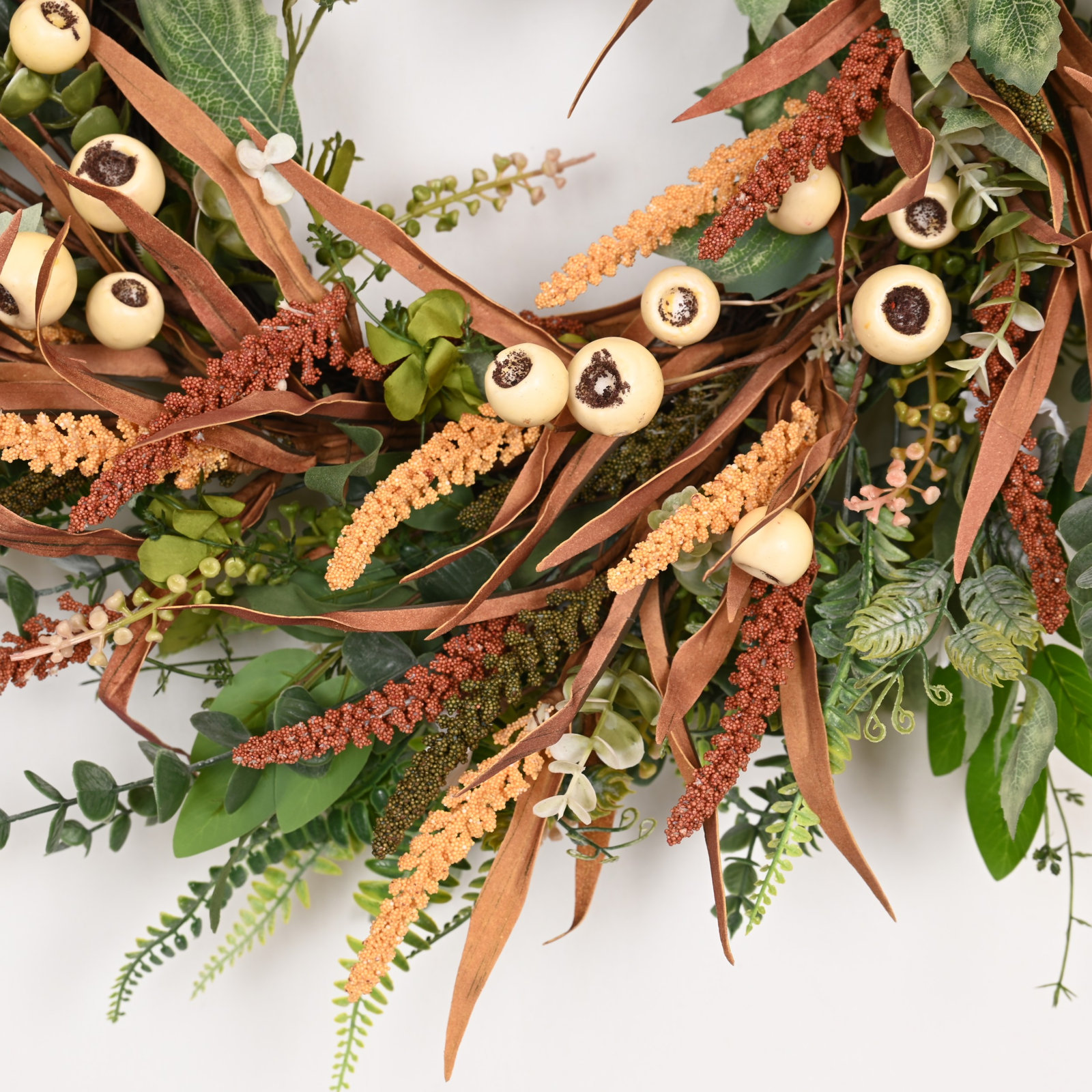 24" Handcrafted Eucalyptus Thanksgiving Wreath