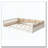 Wood Full Size Upholstered Platform Bed with Guardrail and Pillow-1993819965