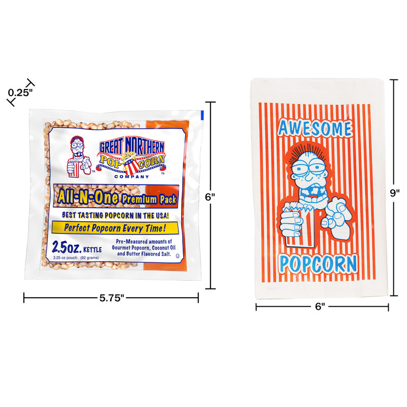Great Northern Popcorn Popcorn Kernels, Popcorn Ingredients, 4.50" H x 6.00" W x 12.50" D