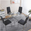 ensemble de 4 chaises, couleur chrome, siège noir-1881589766-1881589764