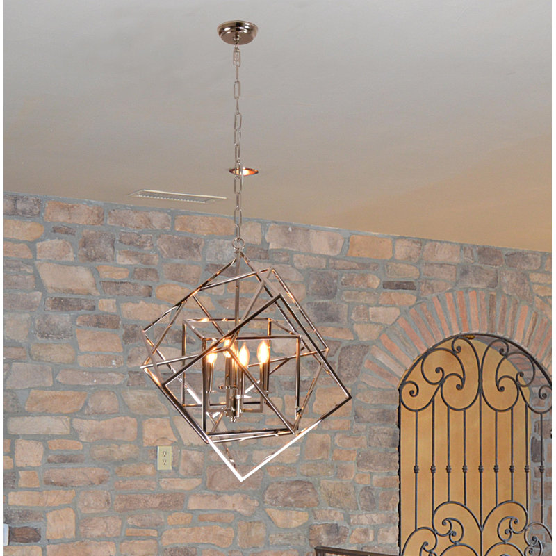 Ellenboro 4 - Light Dimmable Chandelier, Nickel