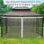 Ayriel Dakota Fields Beige Fabric Screen for Gazebo