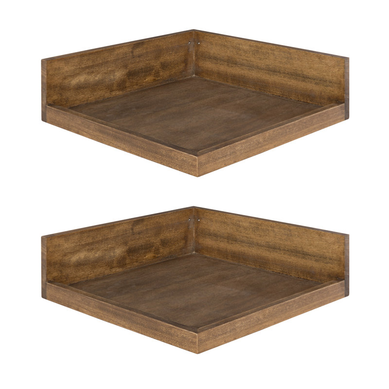 Kinta 2 Piece Accent Shelf, Brown