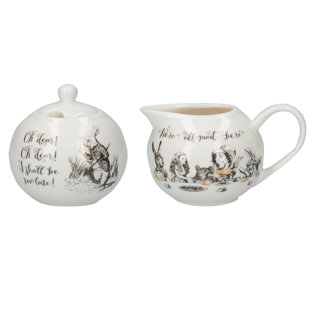 Alice in Wonderland Milk Jug & Sugar Bowl Set