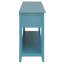 Élégante console bleu sarcelle avec capacité de rangement - 2 tiroirs et tablette inférieure avec pieds en bois massif pour l'organisation du tiroir de l'ameublement du salon pour les zones d'entrée