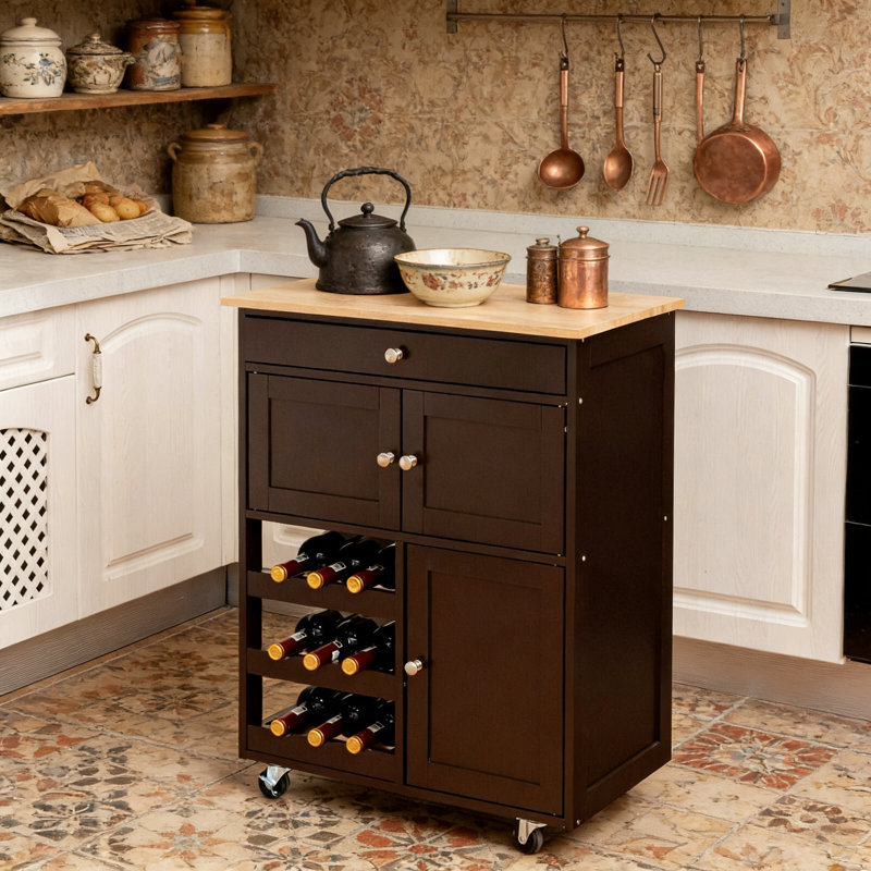 Wood Bar Cart