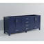 Meuble-lavabo double bleu marine l 80 po x P 22 po