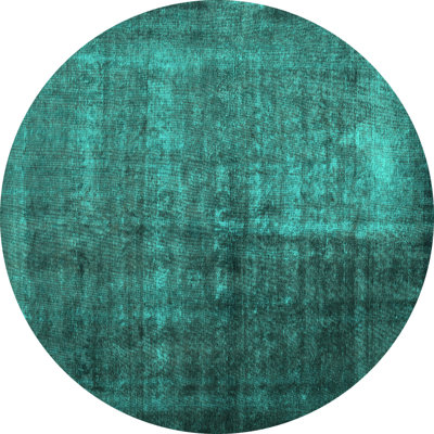Tapis abstrait bleu / vert tissé à la machine