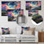 Toile panoramique Horizon I - art mural arc-en-ciel en métal-1399503737