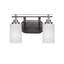 Barre d'éclairage de salle de bain 2 lumières Roderik avec verre matriciel de 4 po-1771663184-1771663182