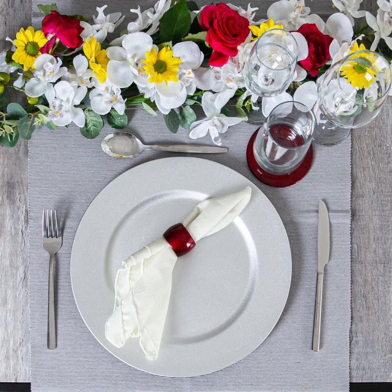 Argon Tableware - Metallic Charger Plate - 33cm, Matt Silver