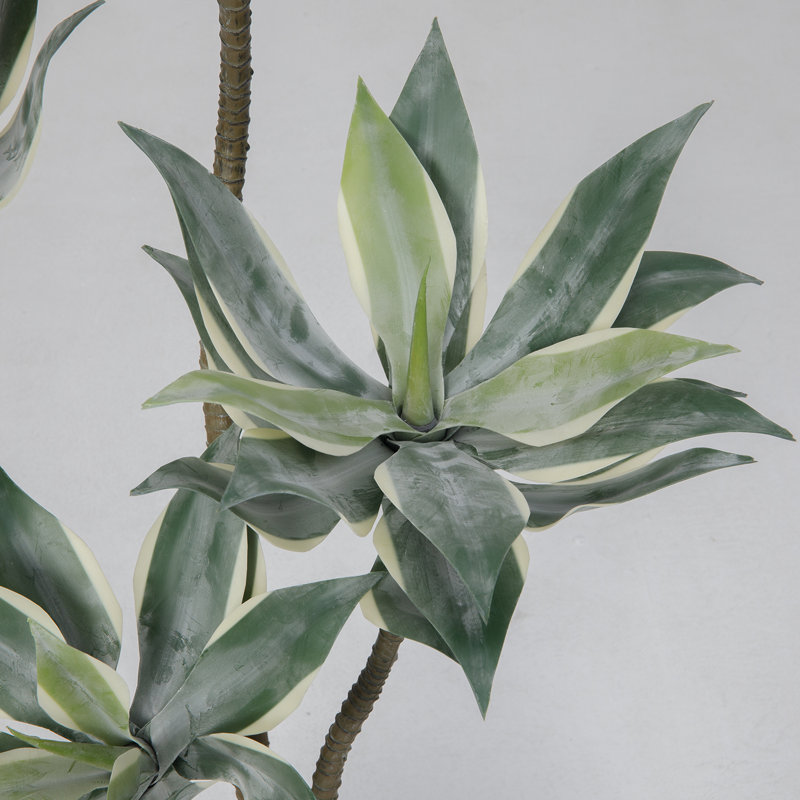 56'' Faux Agave Tree in Pot, White